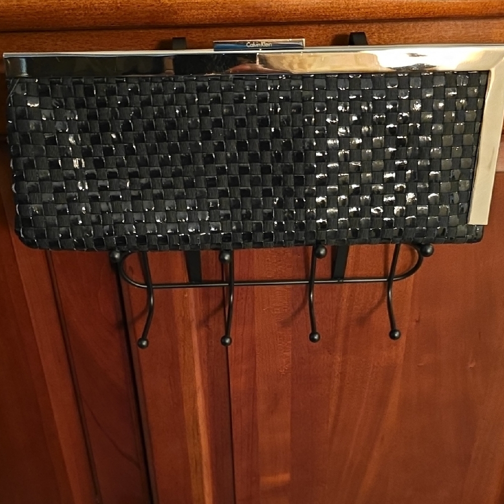 Calvin Klein Black Leather Clutch